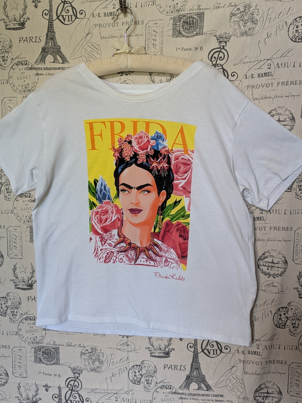 White Frida Graphic Short Sleeve Tee Size XXL